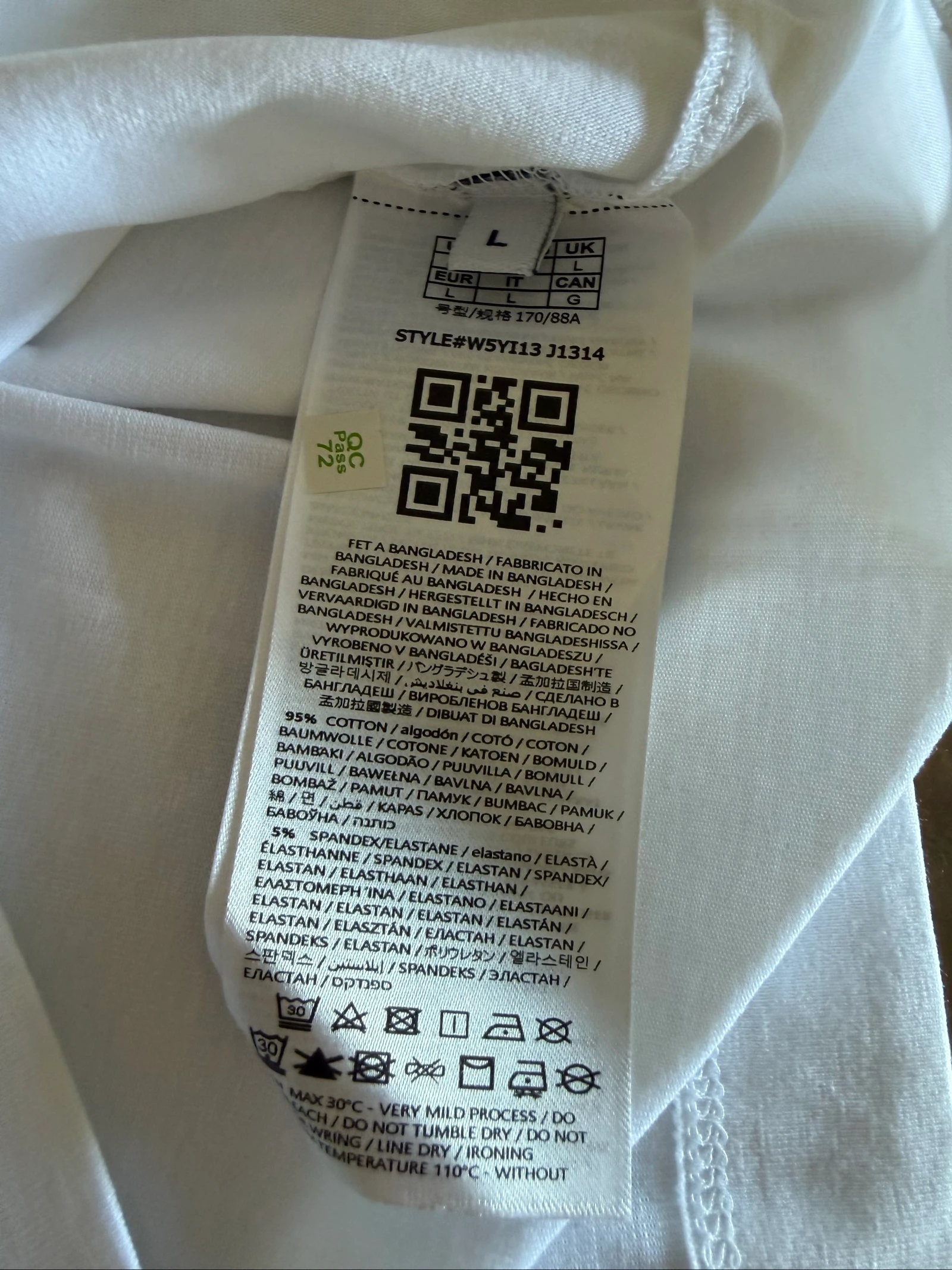 Camiseta Guess mujer L nueva con etiqueta – Blanco – Logotipo de pedrería motivo tropical – photo 6